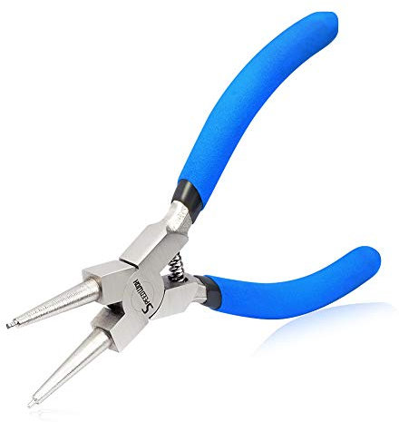 Speedux - Alicates de anillo de retención de precisión con pinza en C y pinza para mantener la mandíbula sólida, Herramientas, azul