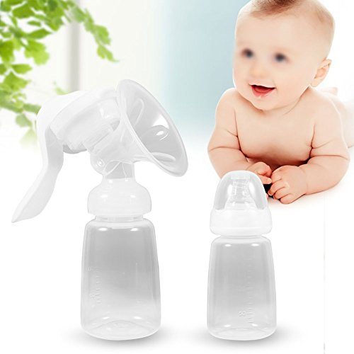150ML Silikon Milchpumpe, tragbare Milchpumpe mit Silikonflasche zum manuellen Stillen zur Aufbewahrung von Muttermilch