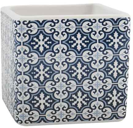 MSV Bicchiere in Ceramica AMADORA Blu e Bianco
