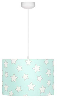 Lamps & Company Deckenlampe Kinderzimmer Stern, mint Deckenleuchte Sternenhimmel, rund Kinderzimmer Lampen Decke Jungen mit einem Durchmesser von 35 cm, schön Babyzimmer Deko
