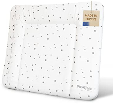 pic Bear - Fasciatoio, facile da pulire, materassino per fasciatoio, cuscino per fasciatoio, 85 x 72 cm, motivo pois, bianco-antracite