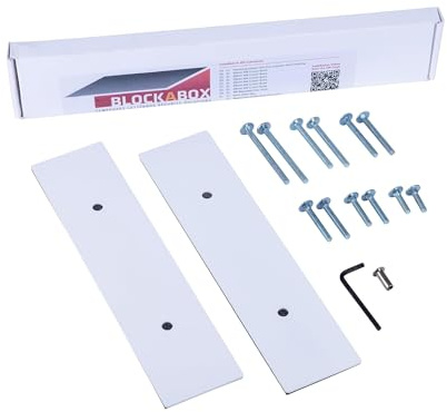 Blockabox – White Coloured Powder Coated Anti Arson Letterbox, Letterbox Cover, Letter Box Blocker, Empty & Void Property, Ideal for Landlords (320mm x 75mm) (White)