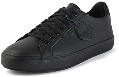 Kickers Unisex Tovni Lacer Low-Top Trainers | Sporty Sneaker-Inspired Style | Secure Lace-Up Fit, Cushioned for All-Day Wear, Black, 6 UK