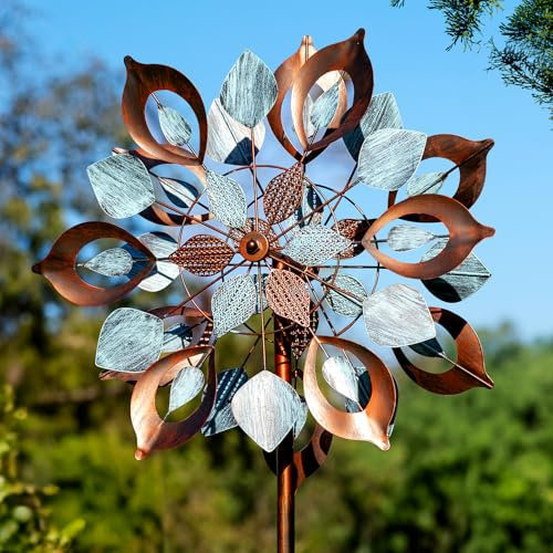 Wind Spinners Outdoor, Garden Metal Large Wind Spinner & Sculptures 84 Inch, Kinetic Windmills for Yard Decor Birthday Gifts for Women