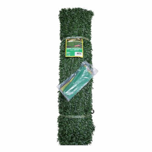 Pinto FERRAMENTA Siepe Finta Artificiale Ultra Coprente Rotolo Rete Frangivento Ornamentale Foglia Edera Sintetica Ringhiera Terrazzo Balcone Giardino Recinzione (Abete, 1.5x3mt)