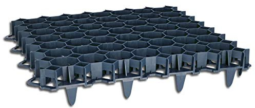 20 Stück Rasengitter aus Kunststoff schwarz 50 x 50 x 4 cm Rasengitterplatten Rasenwaben Bodenwaben Paddockplatten