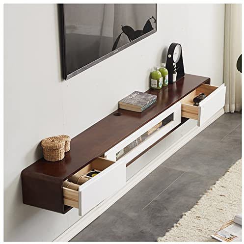 Floating TV Console Wall Mounted Under TV Stand Floating TV Console Entertainment Shelf Cabinet With Drawers And Storage For Living Room Bedroom Media Room (Color : A, Size : 140x24x20cm)