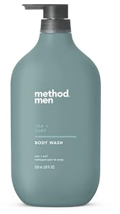 Method Men Body Wash, Sea and Surf Scent, Paraben and Phthalate Free, Quick-Lathering Cleansers, Cruelty Free, 28 oz