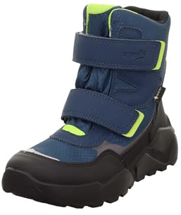 Superfit Rocket Warm gefütterte Gore-Tex, Stivali da Neve, Blau/Hellgrün 8010, 39 EU Larga