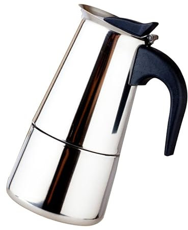 Garneck Kaffeemaschine Topf Espresso-Shots Espressokanne Espresso Boden kaffeepadmaschine kaffeewaage Kaffeekonzentrat Kaffeetasse Kaffeekanne aus Edelstahl Rostfreier Stahl Starker Kaffee