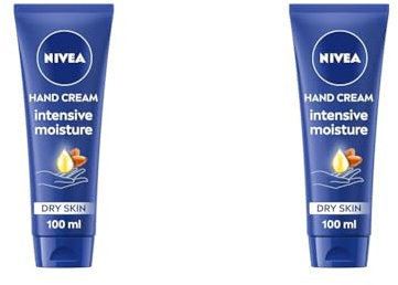 NIVEA Intensive Moisture Hand Cream (100ml), Nourishing Hand Cream with Almond Oil and Shea Butter, Daily Intensive Moisturising Hand Lotion for Dry Hands (Pack of 2)