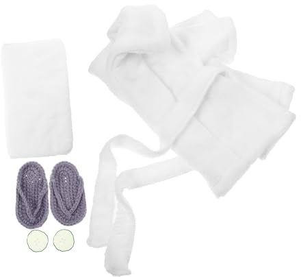 Zerodeko Toalla de Baño para Ñiño Capucha Juego de Accesorios para Fotos Bata de Baño de Vellón para Recién Nacido Toalla Suave para Niños Pequeños Adecuada para Fotografía y Uso Diario