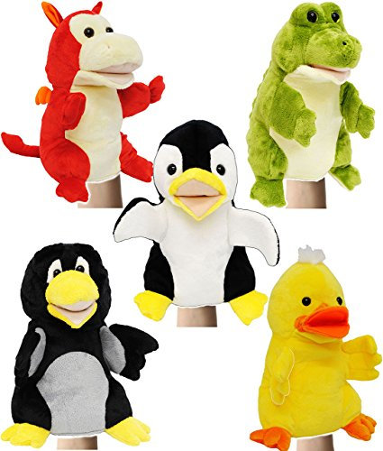 alles-meine.de GmbH Handspielpuppe - Drache - Mund bespielbar & Arme beweglich - superweich - Handpuppen Kasperletheater - Handpuppe - Stofftier/Drachen - Plüschtier - Plüs..