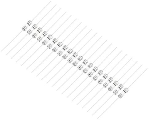 sourcing map Glassicherung, 10 A, 250 V, 0,4 x 1 cm, Schnellsicherung mit Kabel für Haushaltsgeräte, 20 Stück, silberfarben