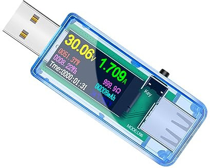 USB Tester Multimeter Voltmeter Automatic Electric Meter Ammeter Watt Micro USB Cable Outlet Voltage Meter Electrical Tester USB Power Meter USB c Power Meter USB Amp Meter Abs jojofuny