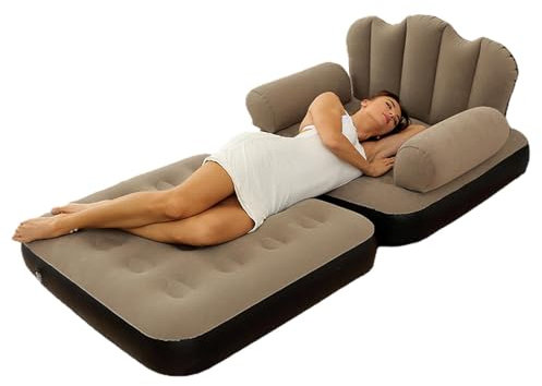 NevPuose Luftsofa Bett - aufblasbare Liege -Couchsitz, Faltbare Loungermatratze | Outdoor Blow up Armlehnenstuhl, Reisen Camping -Luftkissen, tragbare Entspannungsbettmöbel, Cabrio -Aufblasbar