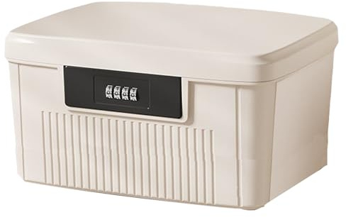 Sightday 16L Abschließbare Box,Medikamenten Aufbewahrung,Medizinbox/Aufbewahrungsbox Mit Schloss,Phone Lock Box,Zeitschloss Box Für Küche/Home/School/Büro/Personal/Reisen(Creme)