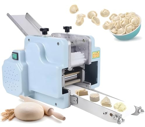 Macchina Professionale per Pasta Dei Ravioli, 220V 140W, Macchina Elettrica Automatica per Sfoglia con Stampi Rotondi da 7/8/9 CM, Pressa per Empanadas, Formatrice per Pasta Wonton,Square Mold-80MM