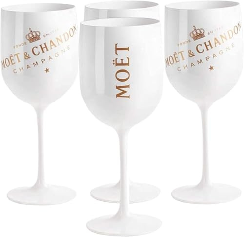 JiaWell Champagner Becher,Champagnerglas für Kunststoff Ice Imperial Champagner Becher，0.48L Wine Party Champagner Gläser(8 Stück/(1er Pack))(4 Stück/(1er Pack))
