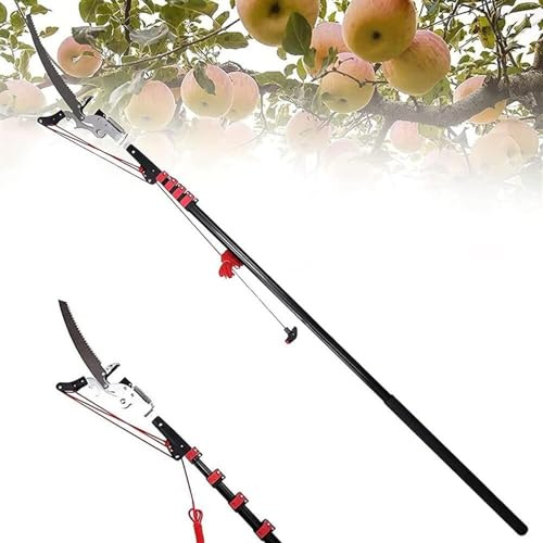 Pole Pruning Saw, Telescopic Tree Pruner 2-in-1 Pole Saw Pruning Shears SK5 Blade Multiple Sizes 18FT/24FT