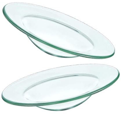 Toyvian Bruleur Fondant Citrouille en Verre, Coupelle Ronde de Remplacement pour Parfum et Tarte, 2 Pcs, Facile à Nettoyer, Maison