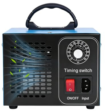 Generador de ozono 60000 mg/h: 100 W, 60 g/h, dispositivo de ozono con temporizador, multifuncional O3, Ozono industrial, purificador de aire O3 para coche, apartamento, habitación, humo, olores de