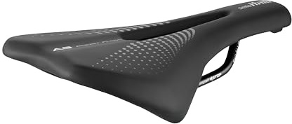 Selle Italia A3 Boost Flow - Selle Vélo Route Courte, Confortable avec Trou Anatomique, Imperméable - Noir
