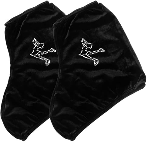 Amosfun Pattini Protezione in da Elastica Ghiaccio per Copertura Poliestere Nero Resistente Artistico su Pattinaggio Hockey