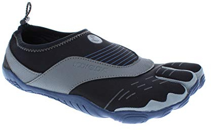 Kroppshandske vattenskor för män | 3T Cinch barfota vattenskor för män – snabbtorkande hållbara strandskor badskor aquaskor slip-on, Svart/Indigo, 43 EU