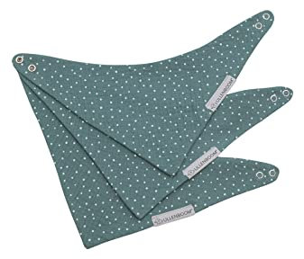 ULLENBOOM ® Dreieckstuch Baby 3er Set, Musselin Tuch in Salbeigrün (Made in EU) - Ideal als Halstuch und Baby Lätzchen, 100% OEKO-TEX Baumwolle und schadstoffgeprüft, Für Jungen und Mädchen