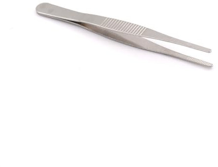 Pinzas de precisión, pinzas rectas de acero inoxidable para reparación de joyas, reparación electrónica y depilación (10 cm)