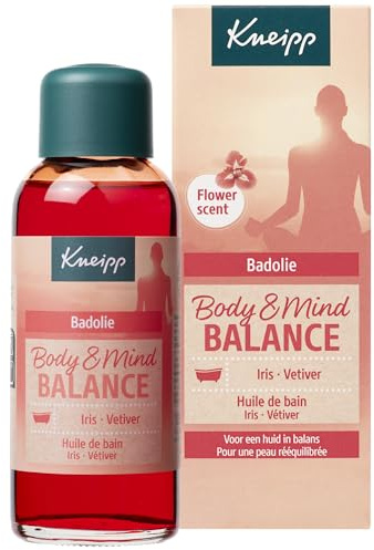 Kneipp Body & Mind Balance – Badolja – Iris en vetiver – mjuk blommig doft – för mer balans – Vegan – 100 ml