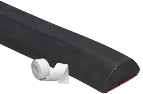 Dusch-/Badezimmerboden-Dichtungsstreifen, Waschbecken-Nassraum-Bodenwassersperre mit Dichtungsband, Silikon-Wasserstopper-Blockierungsstreifen, Badezimmer-Duschbodensperre ( Color : Black , Size : 140