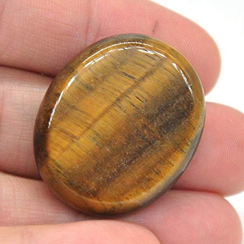 NWPNLXEA 25x23mm Handschmeichler Daumen Edelstein Natürliche Kristalle Therapie Spirituelle Mineralien Massage Palmenstein Raumdekoration (Color : Tiger Eye)