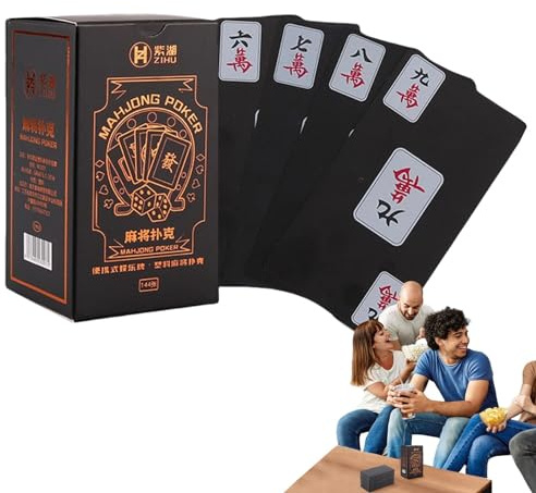 Mahjong kortspel, Mahjong kortset | Resor lekplats, vattentätt PVC Mahjong kort | No Noise Design Traditionella Mahjong-kort för vuxna, ha kul på fester och undervisningsaktiviteter h