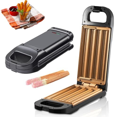 CYTBEK Machine à Churros, Machine à Desserts antiadhésive 850 W, Mini Machine à Petit-déjeuner, Machine à Churros électrique Portable multifonctionnelle, Appareil de Cuisine pour Beignets espagnols