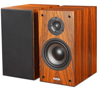 PAIYON 70W Passive Bookshelf Speakers HiFi Stereo Home Audio with 2 Way 6.5inch Woofer 1 inch Silk Dome Tweeter (Amplifier or Receiver Required) (HIFI-4S)