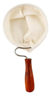 PRETYZOOM Filtre À Café Avec Manche En Bois De 86 Mm Facile À Utiliser En Tissu Filtrant Pour Portion Individuelle Fournitures De Filtre À Thé Et À Café Portable