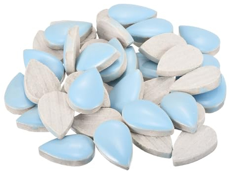 QUARKZMAN 200g Keramik Mosaikfliesen Regentropfen Hellblaue Keramikfliesen | für Bastelbedarf, für Mosaik-Kits Garten Trittplatten Cup Mat