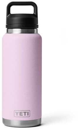 YETI Rambler 36 oz Bottle, Vacuum Insulated, Leakproof, Stainless Steel with Chug Cap, Cherry Blossom