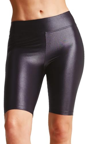 GATTA cykelbyxor dam BLACK BRILLANT - svarta, ogenomskinliga, glänsande, flexibla, eleganta och ultramoderna, åtsittande (XL)