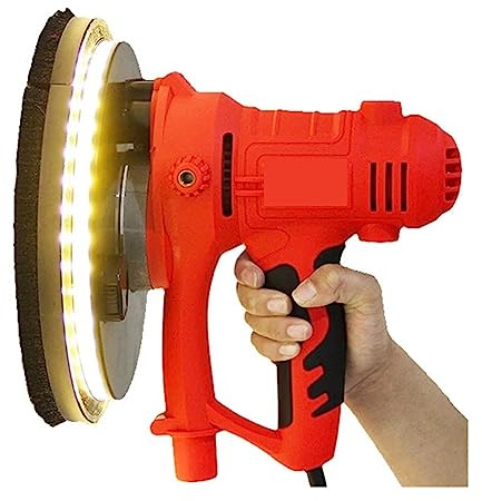 Ponceuse murale pour cloisons sèches, Ponceuse électrique sans poussière for cloison sèche mur mastic polisseuse meuleuse à main Led Double lumière rectifieuse meuleuse for la décoration de la maison