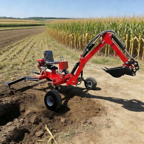 Escavatore a cucchiaia rovesciata, mini escavatore idraulico a 360° con benne intercambiabili, terna rimorchiabile compatta per trattori agricoli e scavi