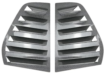 Auto Heckspoiler Für VW Für Golf 5 MK5 2003-2020 Fensterladenabdeckung Jalousie Lüftungsschlitze Paar Heckseitenverkleidung Spoiler Spoilerlippe(Kohlenstoff-Look)