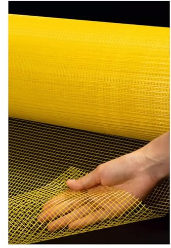 Fibreglass Reinforcing Mesh, Fiberglass Drywall Joint Concrete Mesh 130g Per Sq M 4x4mm, Multicolor, 3.2ftx98.43ft Roll(Yellow)