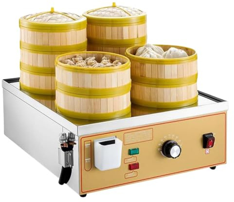 Vaporiera in acciaio inox, vaporiera elettrica per dim sum con controllo