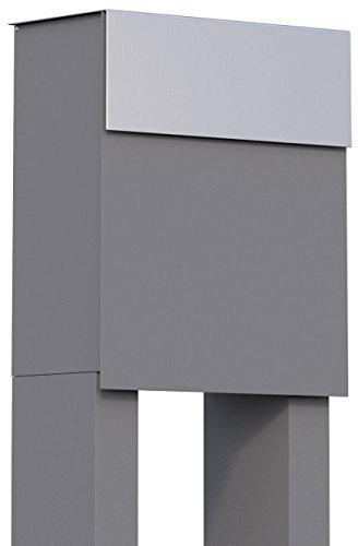 Boite aux Lettres, Design, Alto grise/inox - Bravios