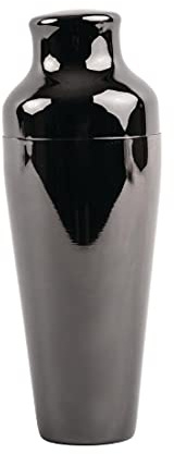 Olympia DR628 - Coctelera francesa gris plomizo metalizado de acero inoxidable negro para uso profesional en bar