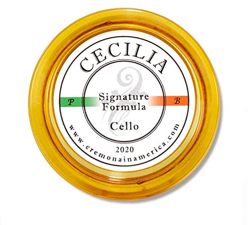 CECILIA 'Signature Formula' Kolophonium für Cello, Kolophonium speziell formuliertes Cello-Kolophonium für Cellobögen (neue Liquid Form Blending Method) (Mini (Half Cake))