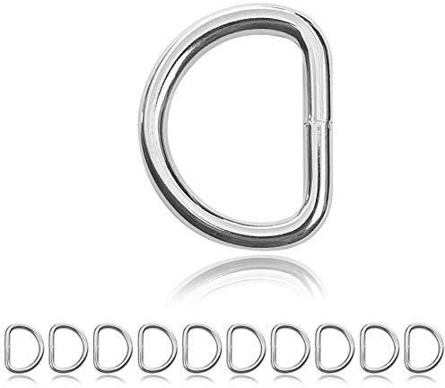 Ganzoo D-Ringe aus Metall, geschweißt für Rucksack, Tasche und Kleidung